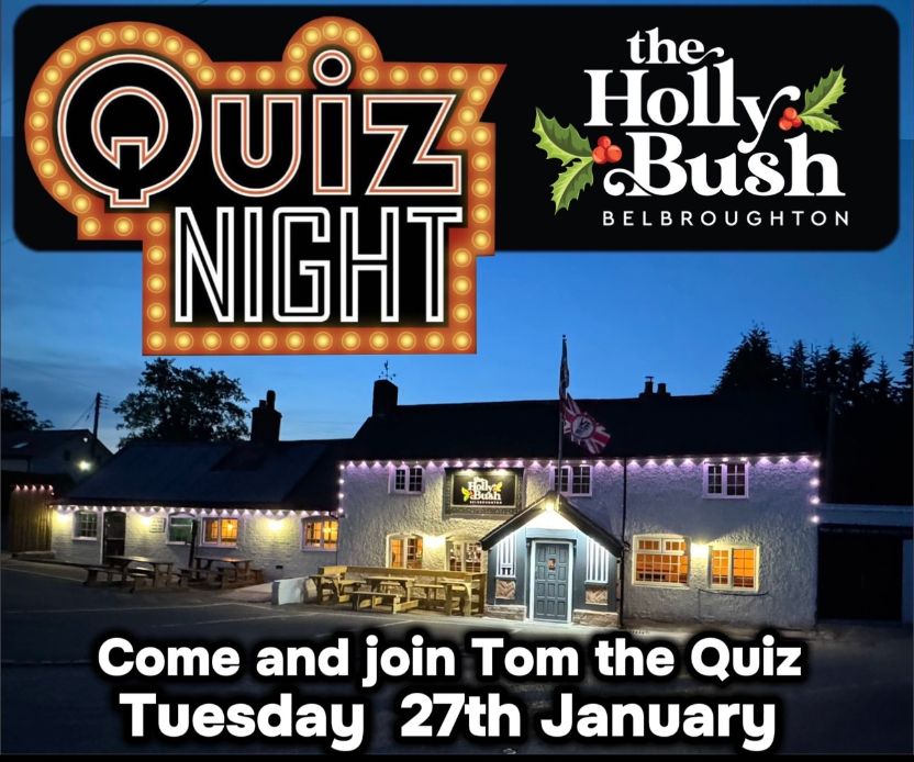 Fun Quiz Night - Make a note in your diary – Tuesday 27th January!